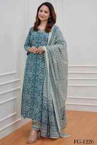 Colección Exclusiva Maruti Fashion MF222, Kurti Afgano de Algodón con Estampado Digital, Ropa Casual, Diseño de Cuello Único, Precio al por Mayor - Product Image 3