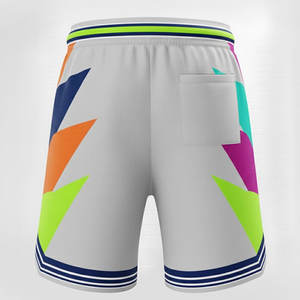 Pantalones Cortos Clásicos de Baloncesto de Pana con Rayas Laterales en Contraste, Impermeables y Transpirables para un Rendimiento Duradero en la Cancha - Product Image 2