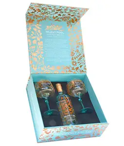 Scatola regalo di imballaggio del vino in cartone stampato personalizzato di lusso della fabbrica di Guangzhou scatola di carta Kraft