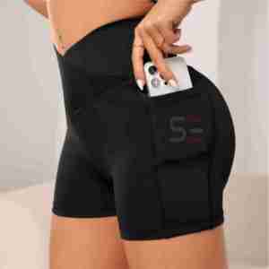 Shorts de sport pour femmes très demandés, 100% coton, imperméables, respirants, taille élastique, personnalisables pour la gym et le yoga - Product Image 6
