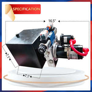 Индивидуальный новый гидравлический силовой агрегат Rungong <span class=keywords><strong>12</strong></span>В двойного действия из углеродистой стали с дистанционным управлением, 20 МПа, прямые продажи с завода - Product Image 4