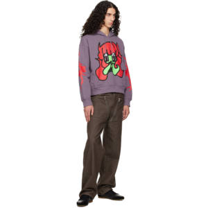 Sweat-shirt à capuche surdimensionné doublé, écologique, en molleton 100% coton 480 GSM, personnalisé, lourd, pour l'hiver, streetwear, ODM, gaufré - Product Image 2