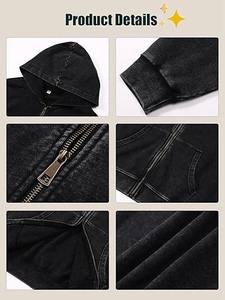 Básico algodón mezclado Nuevo estilo Logotipo personalizado Impreso bordado cremallera sudaderas con capucha Ropa de hombre cremallera Sudadera con capucha - Product Image 5