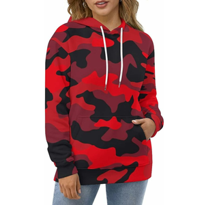 Sudadera con capucha de camuflaje de algodón 100% de alta calidad, ropa informal estilo Hip Hop, Jersey bordado con logotipo frontal, forro sólido transpirable de invierno - Product Image 3