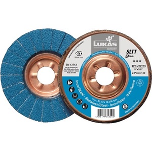 Disque de ponçage plat SLTT Z Power 125 mm INOX Zirconia Corundum, grain 40, lot de 10 - Product Image 1