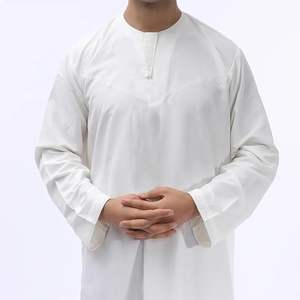 Producto más vendido Ropa islámica Hombres Thobe musulmán árabe Jubba Precio al por mayor Ropa informal Jubba para hombres en stock Venta caliente - Product Image 4