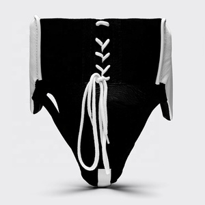 อุปกรณ์ป้องกันอวัยวะเพศชายสำหรับชกมวย คุณภาพพรีเมียม สีขาวเทา น้ำหนักเบา หลายชั้น ซับแรงกระแทก ผลิตจากหนังวัวแท้ - Product Image 2