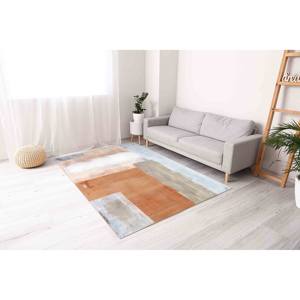 Tapis aux tons doux abstraits : design minimaliste contemporain, tapis imprimé, tapis fin non tissé - Product Image 4