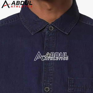 Chemise en jean pour homme sur mesure, grande taille, dernière tendance, prix bas, best-seller - Product Image 5