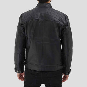 Chaqueta de cuero auténtico de vaca para hombre, diseño moderno, personalizada con bordado, cómoda y suave. - Product Image 3