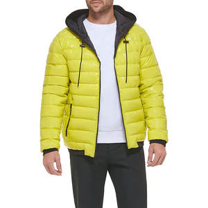 แจ็คเก็ตขนเป็ดบล็อกสีสำหรับผู้ชาย,เสื้อแจ็คเก็ตบุนวมแบบครอปสำหรับฤดูหนาว - Product Image 1