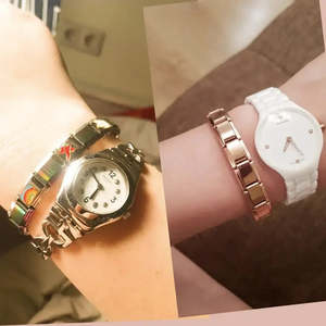 กำไลข้อมือสแตนเลสสตีลแบบมีจี้ ดีไซน์ทันสมัย - Product Image 4