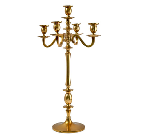 Candelabro de hierro elegante hecho a mano, centro de mesa pulido negro para bodas y fiestas - Product Image 3