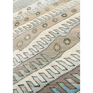 Alfombra Manchaha Verde de Lana y Seda de Bambú Anudada a Mano, 10 mm de Grosor, Patrón Geométrico Abstracto, Rectangular, para Pasillo, Uso Doméstico - Les-2595 - Product Image 3