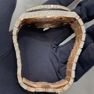 Montre analogique de haute qualité DEF Lab Moissanite, boîtier en acier inoxydable 20 mm, fenêtre en verre diamant incolore, nouveau mouvement Miyota pour un style luxueux et branché - Product Image 5