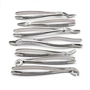 Fórceps de Extracción Dental Manual de Acero Inoxidable de Alta Calidad, Semi Dorado, Certificado CE, Instrumento Dental de Clase II - Product Image 1