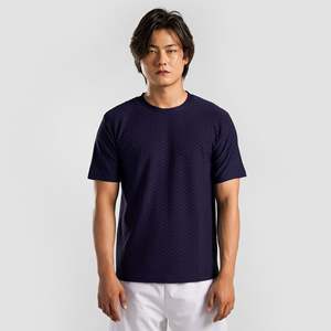 Camiseta Navy GridLock de Algodón Premium, Tejido de Punto Transpirable de 300g, con Estampado Serigrafiado - Product Image 1