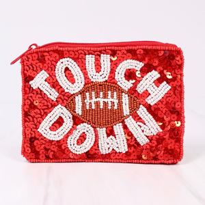 Toucher vers le bas perlé et paillettes porte-monnaie minibag tendance artisanal pour carte et petits objets essentiels - Product Image 2