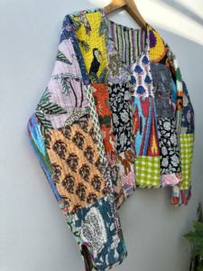 La mejor calidad Patchwork algodón Kantha acolchado transpirable Reversible secado rápido Unisex tamaño personalizado cosido a mano Blazer abrigo - Product Image 4
