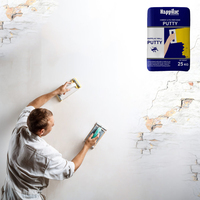 Meilleur revêtement mural en poudre de mastic blanc à base d'acrylique Peinture extérieure en ciment anti-humidité et sans fissures pour application par pulvérisation