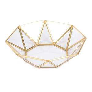 Plateaux miroirs de décoration Verre de luxe pour hôtels Décoration de maisons Plateau de service en verre très vendu avec mariage - Product Image 4