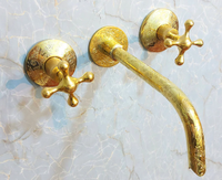 Robinet de baignoire mural en laiton marocain gravé, robinet d'eau fait à la main, éviers et robinets en laiton marocain NEUF, OEM disponible 10