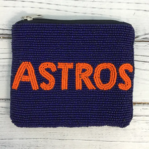 Porte-monnaie perlé Astros Gameday en gros, élégant et vintage, accessoire de mode pour fans des Astros Gameday, accessoire féminin tendance - Product Image 2