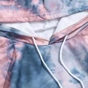 Venta al por mayor patrón personalizado Tie Dye Pullover Hombres Sudadera con capucha Tallas grandes Buena calidad Logotipo personalizado Aceptar sudaderas con capucha de alta calidad Hombres - Product Image 5