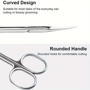 Petites ciseaux en acier inoxydable pour les ongles, les sourcils et les poils du nez - Product Image 4