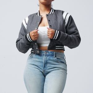 Nueva moda ropa de mujer señoras Varsity chaquetas de alta calidad de lana Letterman chaquetas proveedores y fabricantes OEM - Product Image 5