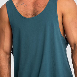Camiseta sin mangas para hombre, camiseta sin mangas para gimnasio, mezcla de algodón y poliéster, camiseta sin mangas para entrenamiento y Culturismo - Product Image 4