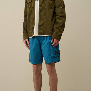 Short de bain Cargo 100% coton pour hommes à la mode avec poches motif de plage short de plage solide XS pour la natation tenue décontracté teint uni - Product Image 3