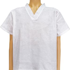 Bata de Baño Desechable de Dos Piezas con Cuello en V y Pantalones Cortos para Uso en Spa y Hotel - Product Image 4