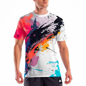 Camiseta de sublimación profesional para cuerpo atlético de corte ajustado con brazos cortos elásticos de 4 vías Impresión de logotipo personalizado - Product Image 2