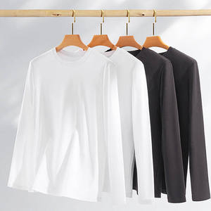 เสื้อยืด<span class=keywords><strong>คอกลม</strong></span>แขนยาวสำหรับผู้<span class=keywords><strong>ชาย</strong></span>, เสื้อเชิ้ตสีขาวแขนยาวผ้าคอตตอน - Product Image 6