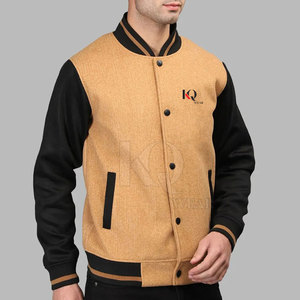 Modern Streetwear <b>Men</b> Stand Collar Front Logo Letterman <b>Jacket</b> Casual Outerwear Winter <b>Lightweight</b> Eco-Friendly Soft Fabric - Product Image 3