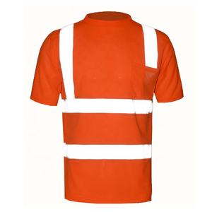 Offre Spéciale Polyester Logo personnalisé Protection Avertissement de sécurité T-shirts fluorescents Vêtements de sécurité au travail T-shirt réfléchissant pour hommes - Product Image 5