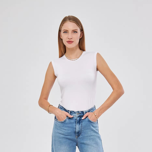 Sans manches col rond corps Viscose Relax et élégant corps femme corps sous-vêtements - Product Image 1