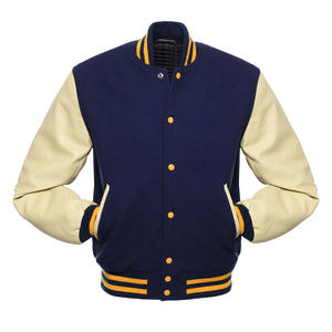 Chaqueta de invierno informal para hombre Vigor personalizada Chenille bordado béisbol Letterman Varsity diseño tela soporte cuero manga tejida - Product Image 2