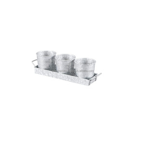 NEW POT GALVANIZED POT IN NEW STYLE METAL PLANTERS FOR GARDEN DECORATION METAL PLANTERS FOR HOME DECORATION GALVANIZED POT - Product Image 1