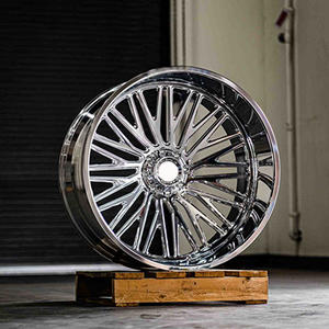 Rueda de Camioneta de Aleación Forjada Pulida de Diseño Profundo con Múltiples Radios 6x139.7 20x9J 22x10J de Alta Resistencia para Chevy Silverado GMC Sierra Mirror - Product Image 4