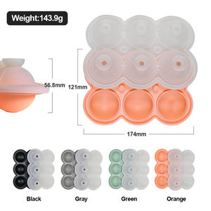 Molde de silicona para cubitos de <span class=keywords><strong>hielo</strong></span> al por mayor, fácil liberación, fabricante de bolas de <span class=keywords><strong>hielo</strong></span> para whisky, molde de silicona reutilizable para bolas de <span class=keywords><strong>hielo</strong></span> - Product Image 2