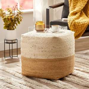 Moroccan <b>Leather</b> Pouf Handmade Ottoman <b>Footstool</b> Traditional Handcrafted Pouffe Home Decor Boho Ottoman Seat Living Roo - Product Image 1