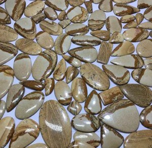 รูปภาพพลอยจัสเปอร์หลังเบี้ยทรงวงรี3มม. ทรงดวงจันทร์อัญมณีหลวมคุณภาพสูง - Product Image 4