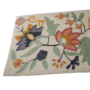 Best Satin Fabric Embroidered <b>Placemat</b> for Bedside Dining Table Wedding Parties New Year Beautiful Elegant Patterned Mats & Pads - Product Image 2