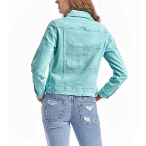 Chaquetas Vaqueras para Mujer, Ligeras, Hechas a Medida, Transpirables, con Relleno de Punto, Disponibles en Diferentes Colores Lisos - Product Image 2