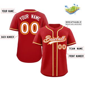 Jersey de béisbol con botones, camiseta de softball con sublimación personalizada, tela de malla ajustada para jóvenes, aparejos de secado rápido, uniforme universitario de sarga de EE. UU. - Product Image 4