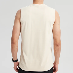 New Arrival Top Quality <b>Men</b> Tank Tops / Plain Dyed And Quick Dry Material 100%Cotton Made <b>Men</b> Tan - Product Image 6