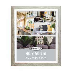 กรอบรูปไม้สไตล์คลาสสิก 40 x 50 ซม. กรอบรูป MDF ลายไม้ลอยน้ำ ตกแต่งเรียบง่าย รูปทรงสี่เหลี่ยม กระจกเงา A3 สำหรับตกแต่ง - Product Image 5