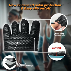 Guantes de Gimnasio para Levantamiento de Pesas, Ciclismo y Fitness, Medios Dedos, Ligeros, de Poliéster, con Agarre Fuerte en la Palma, Alta Calidad - Product Image 3